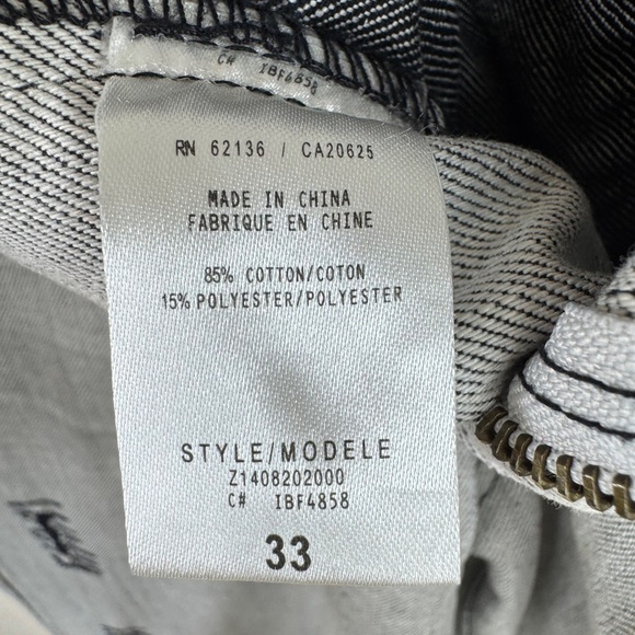 G by Guess Lucas Relaxed Straight Leg Mens Gray Distressed Stitch Jeans Sz. 33 - Picture 8 of 16